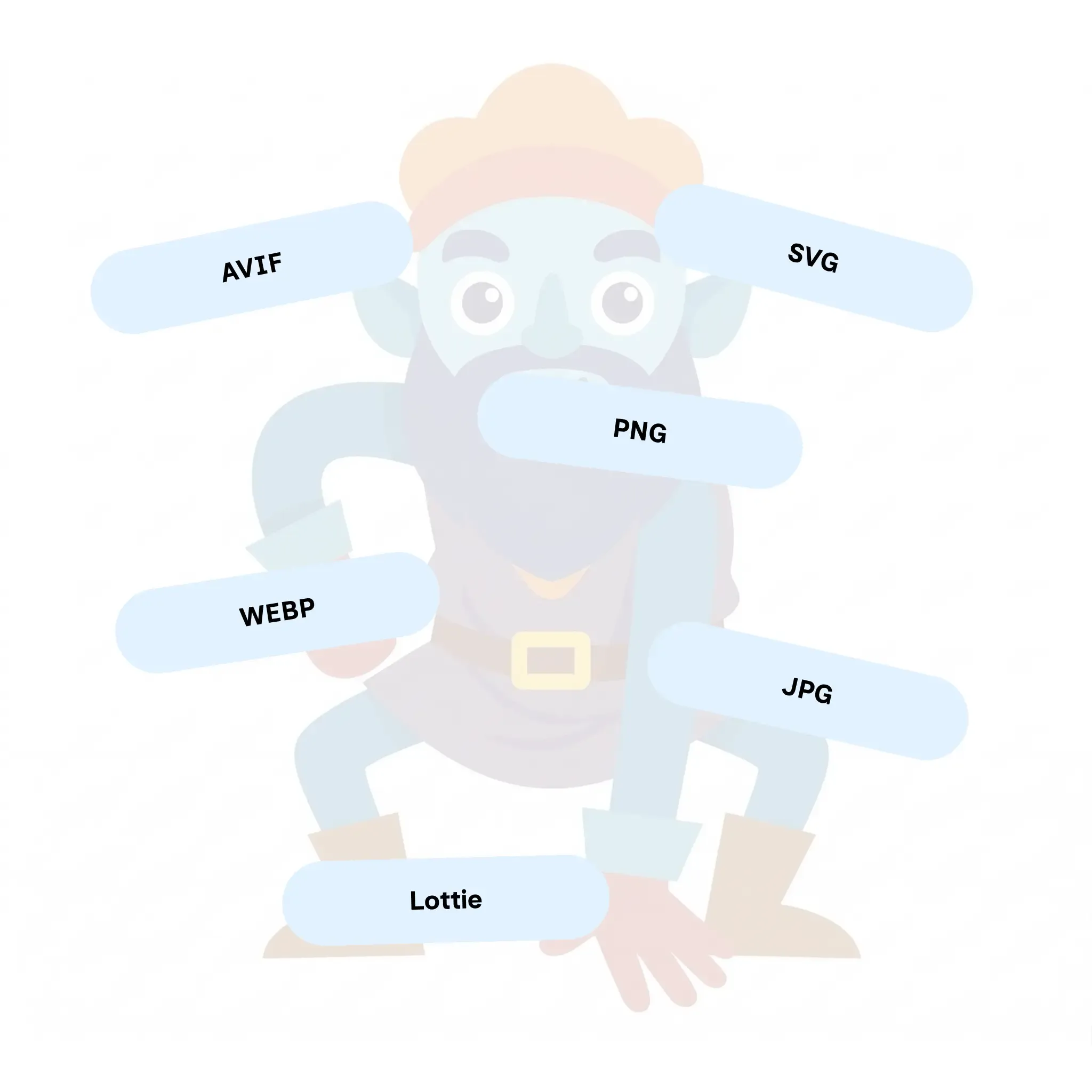 Shows the export options in SVGen's image converter interface, featuring formats like PNG, JPG, SVG, and more